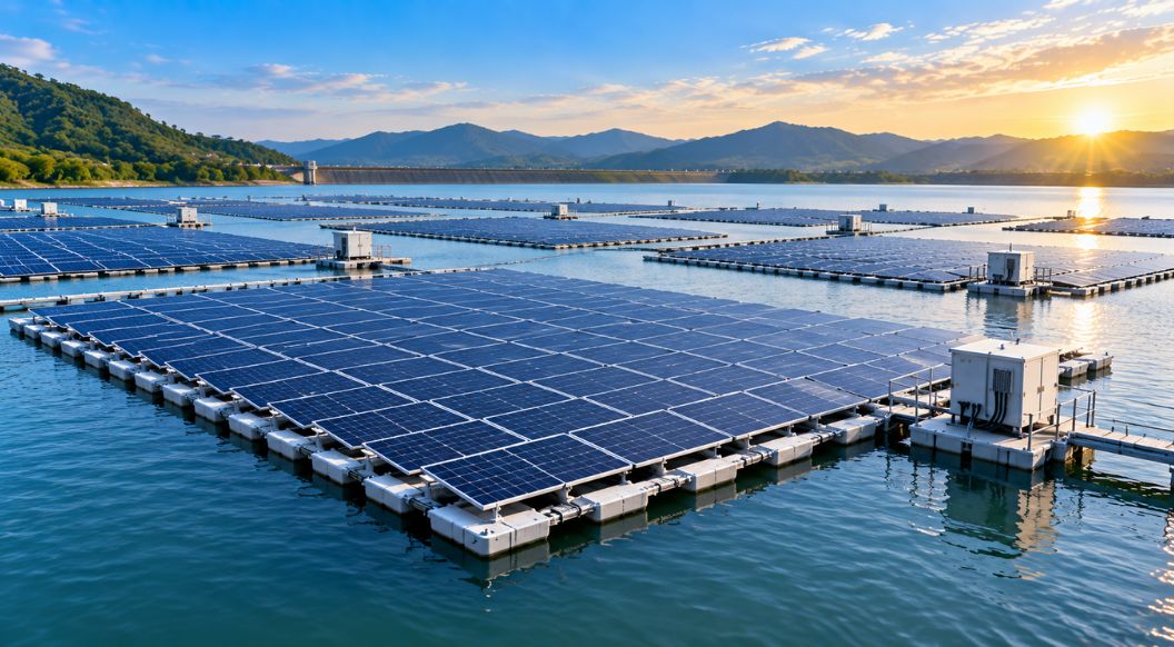 Floating solar installation
