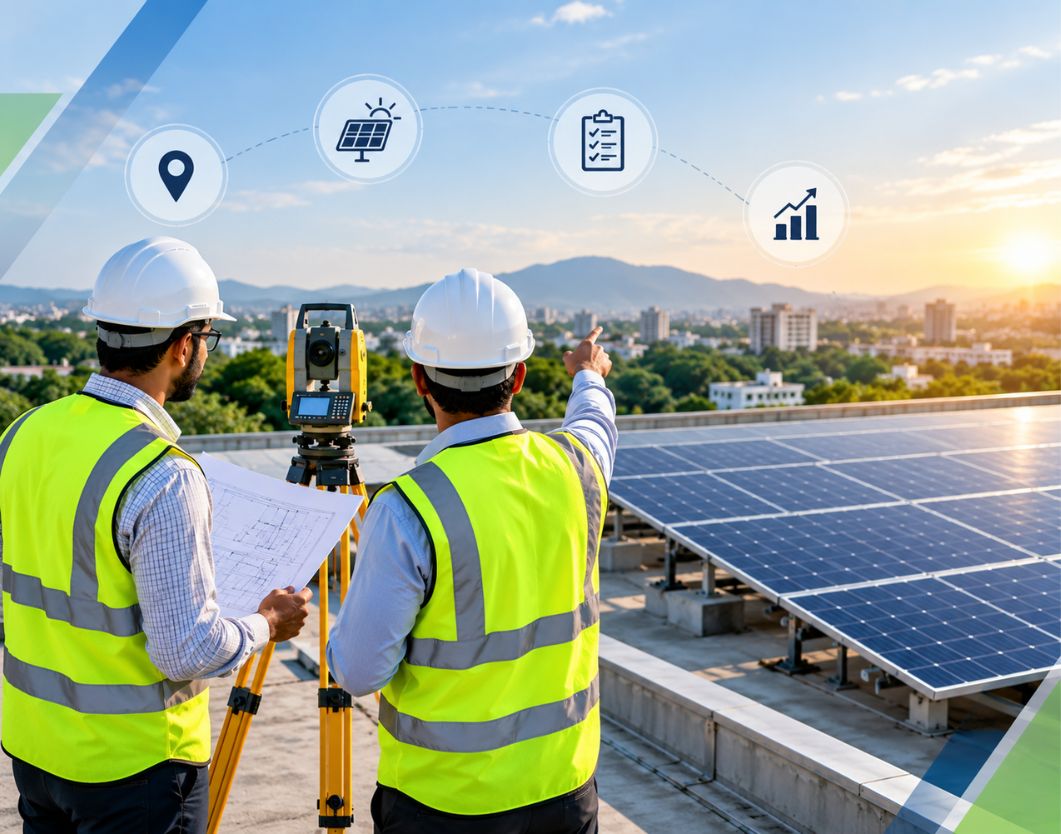 Engineers conducting a site survey